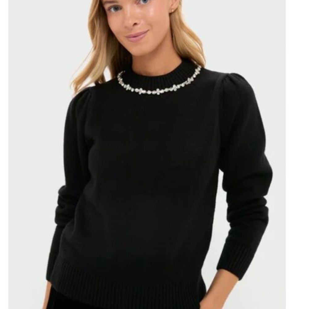 Tuckernut HYACINTH HOUSE Black Bejeweled Lucy Sweater